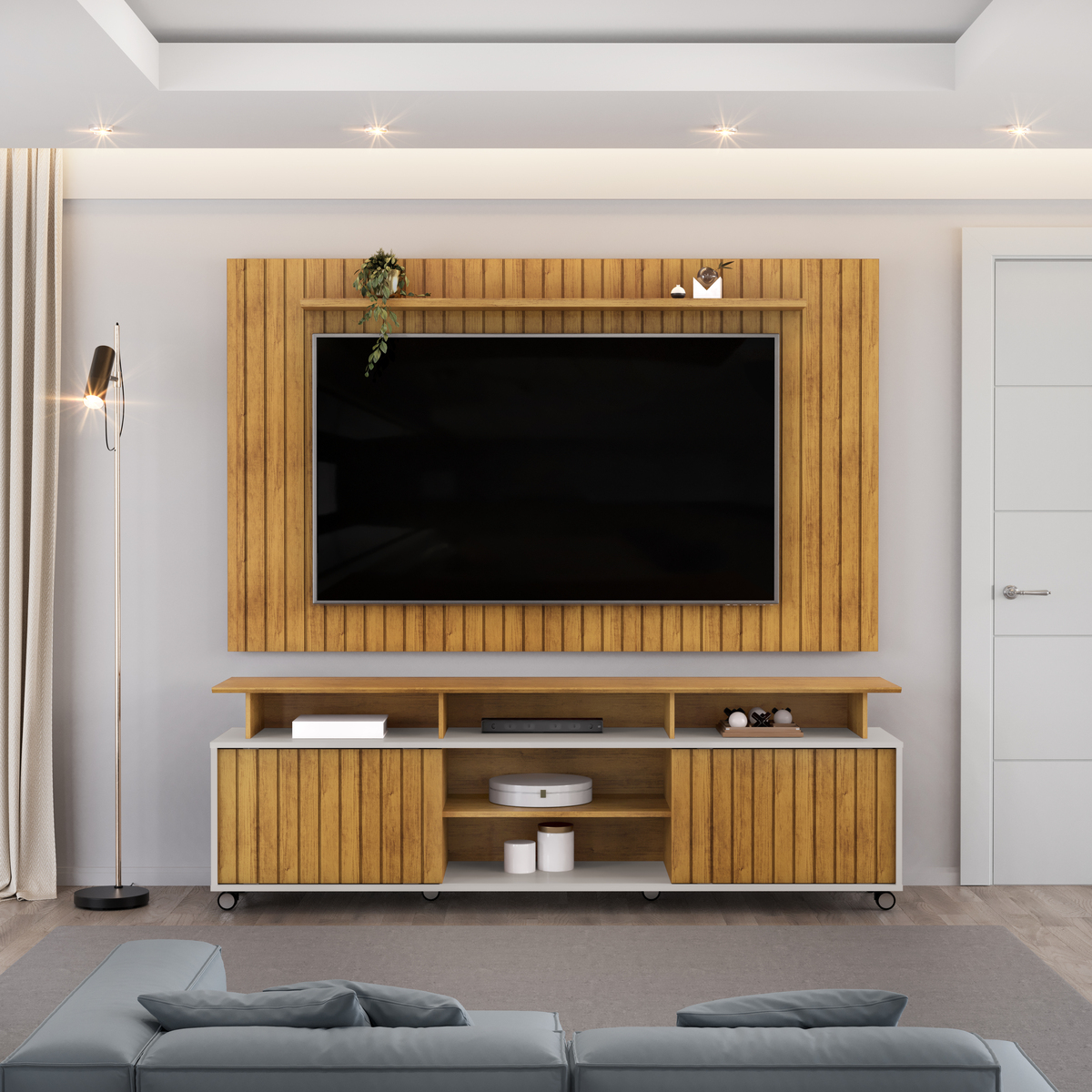 RACK OLIMPIC + PAINEL TREND 1500 BALI CEDRO - AMBIENTE FRONTAL (1)
