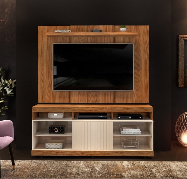 bancada com painel dj firenze 3d