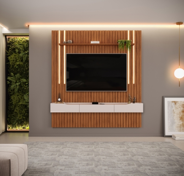 PAINEL RIPADO COM BANCADA PRATIC 2230X2400 COM 2 KIT LED (2) (1)