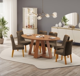 MESA CELESTE TP ELIPTICO 1800X1000 FREIJO FREIJO 6 CADEIRAS STELA IPE CANELA copiar