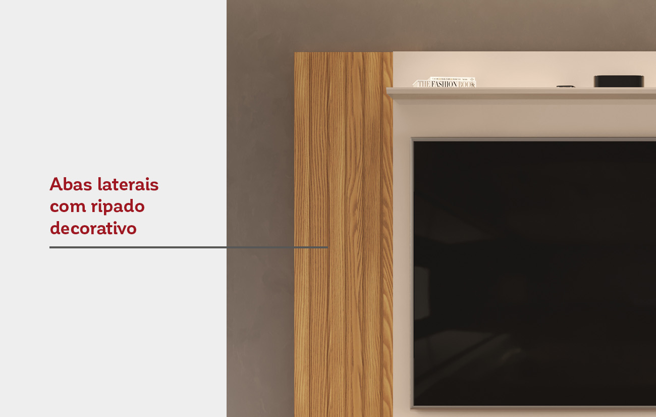 Rack Dili 1600 mm e Painel Extensível Trend (1360 , 1500 e